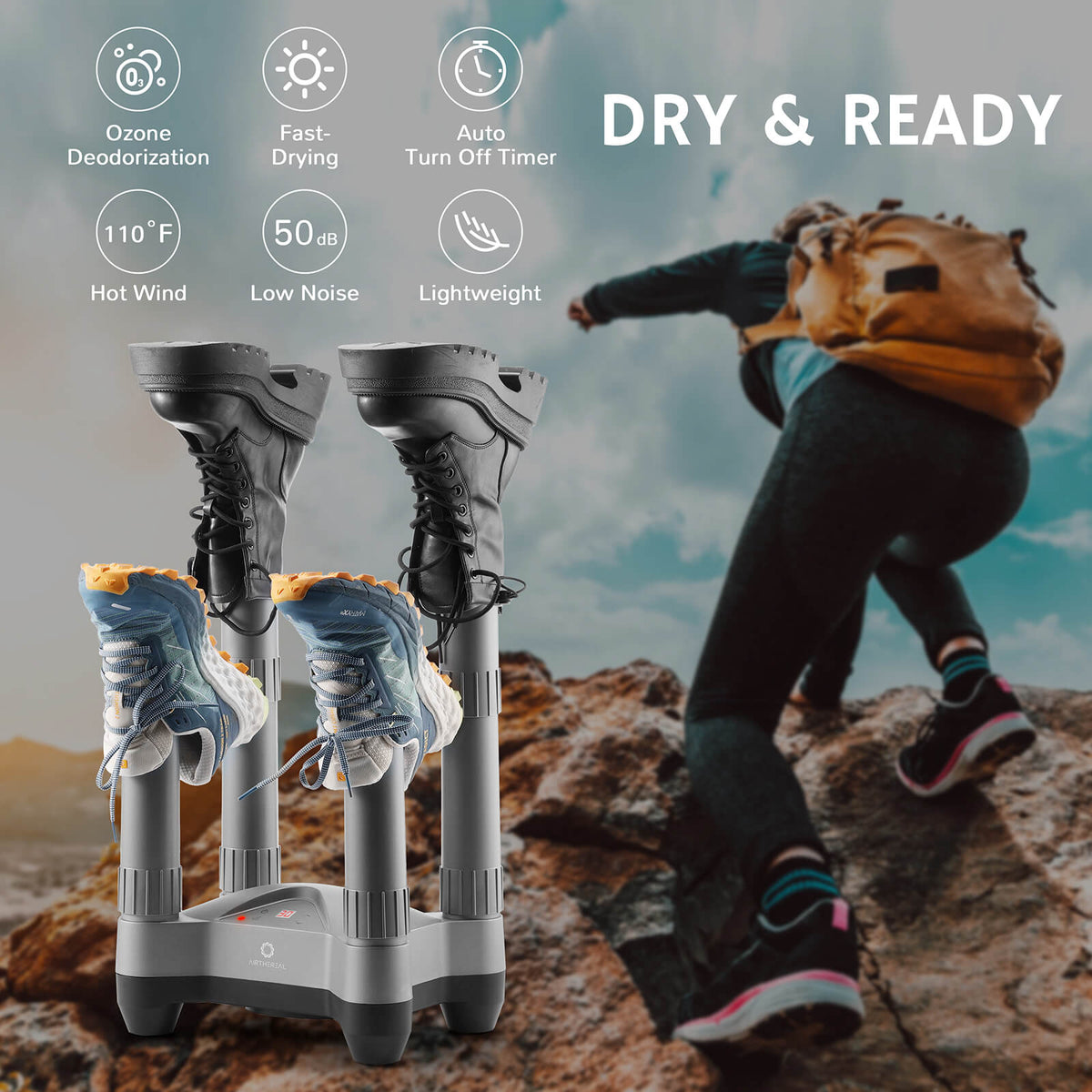 SD20 Boot and Shoe Dryer and Deodorizer with Heat by Airthereal