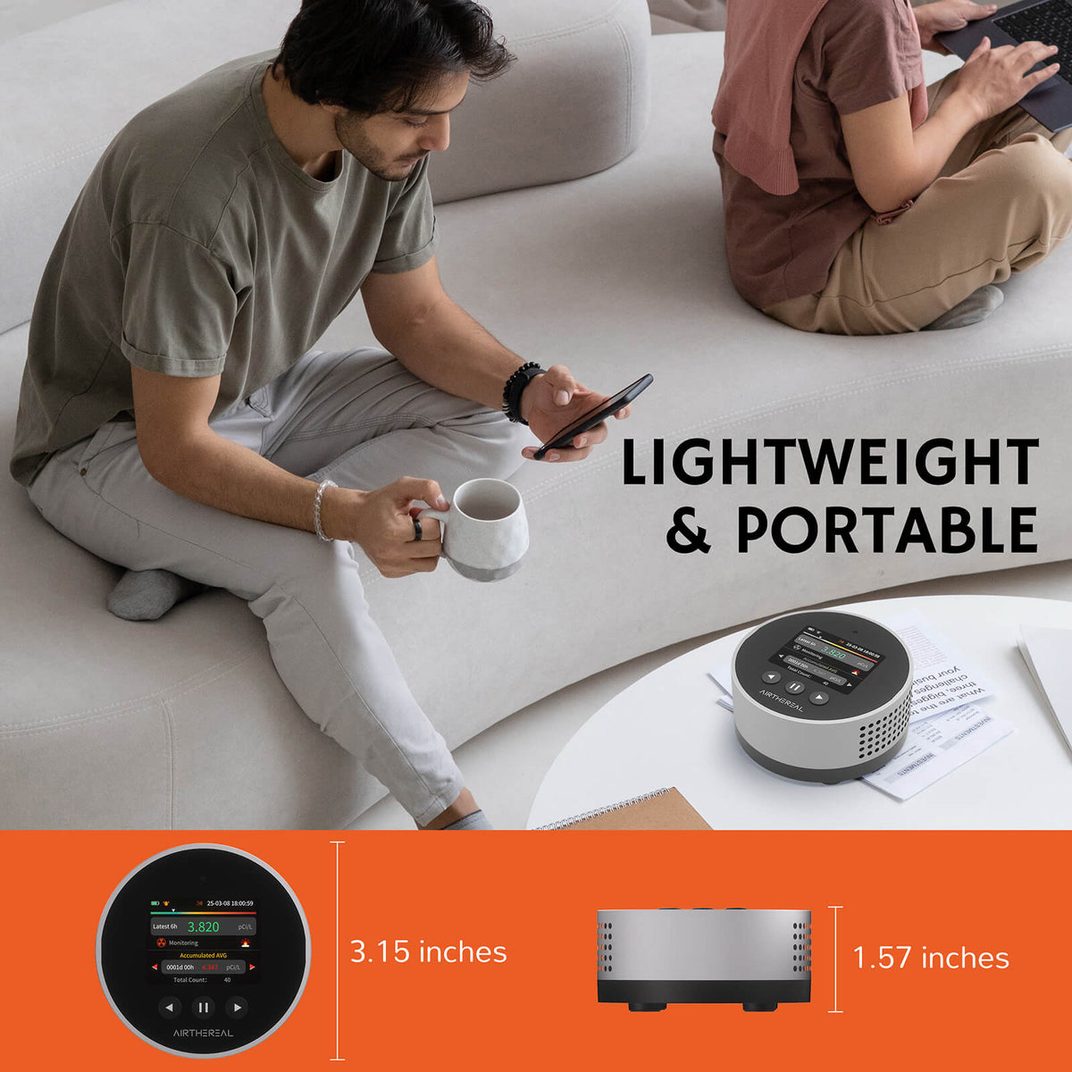 RM-65 Radon Detector for Home Basement by Airthereal