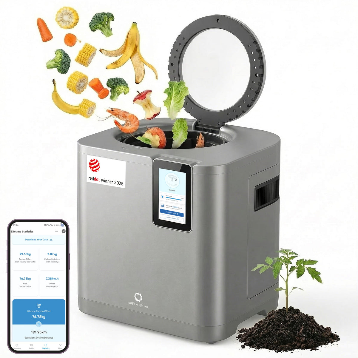 Revive R800 5L WiFi Kitchen Composter by Airthereal