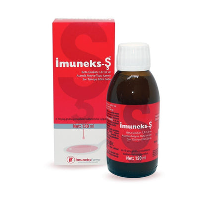 _muneks Immune Support Syrup: Beta Glucan & Acerola - Boost Immunity Naturally. Liquid Vitamin C, Children & Adults, 150ml by Beauty Care Bag