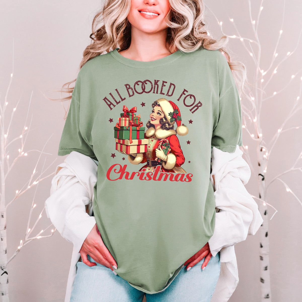 Christmas Graphic Tee – Vintage Christmas Shirt With Soft Washed Cotton Comfort by Joyful Moose
