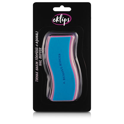 Eklips 4-Step Nail Care File Kit for Manicure and Nail Grooming - Professional Nail Shaping and Polishing Tool by Beauty Care Bag