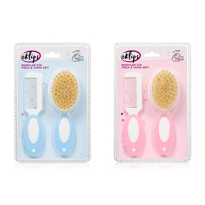Eklips Baby Brush and Comb Set for Gentle Hair Care by Beauty Care Bag