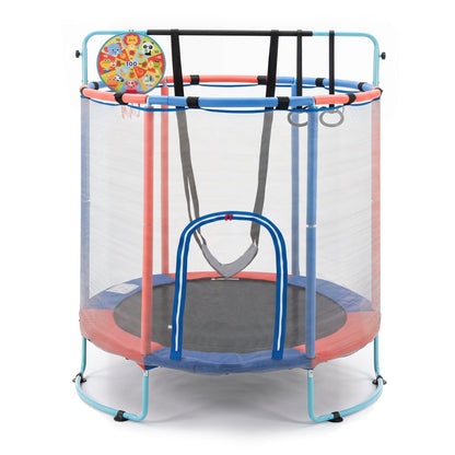 55-inch kids trampoline with gymnastics bar and basketball hoop by GBruno Store, view 2