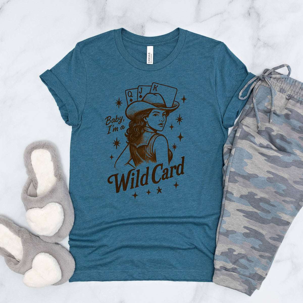 Baby, I'm a Wild Card Graphic Tee | Retro Western Cowgirl by Joyful Moose