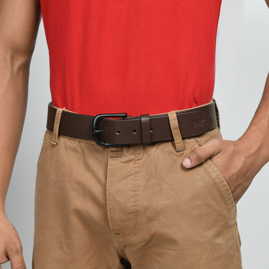 Prestige Brown Leather Belt by Classy Leather Bags