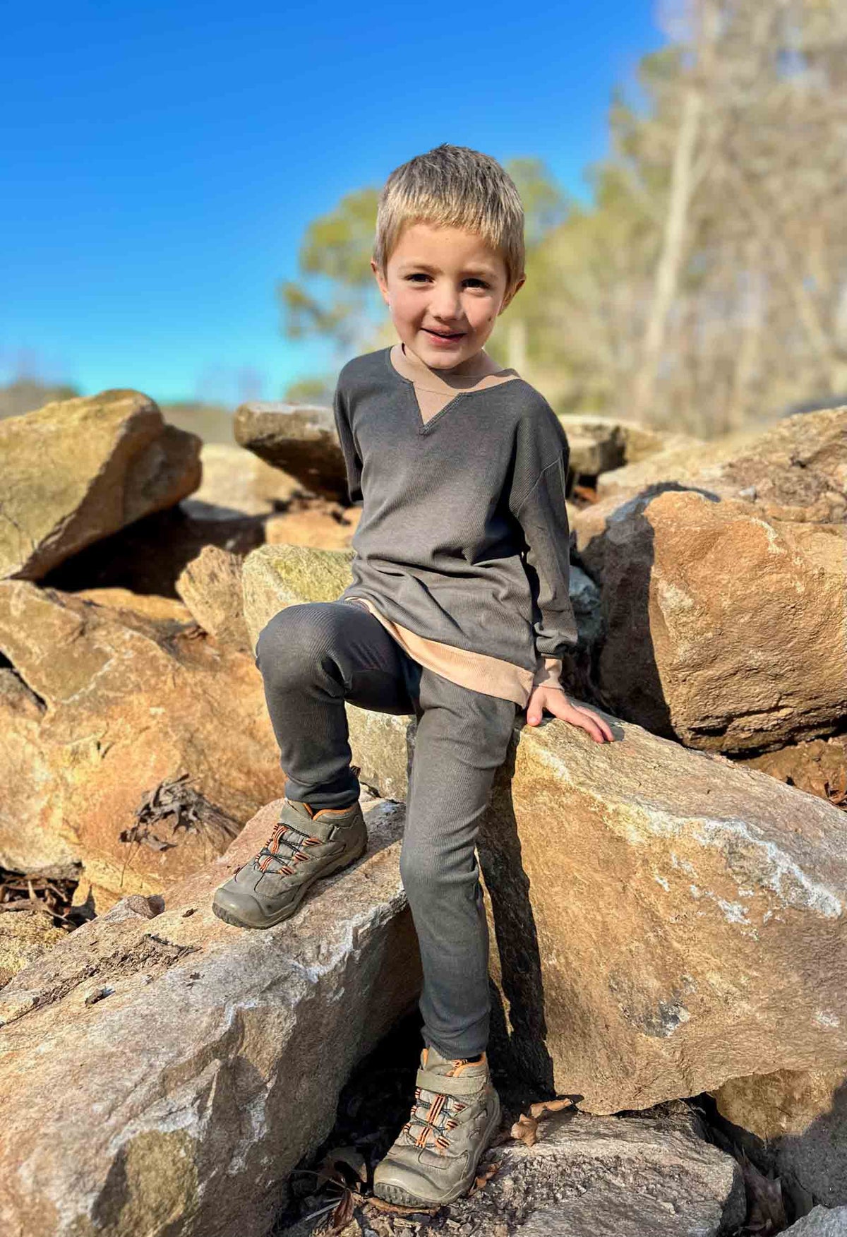 Ribbed bamboo crew by Keep the Littles Wild