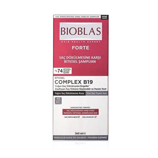 Bioblas Forte plant-based hair loss shampoo, 12.17 fl oz
