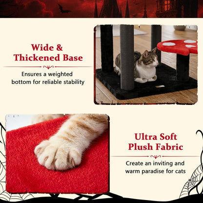 57-inch gothic cat tower with devil's ear perch, condo and spider toy by GBruno Store, view 16