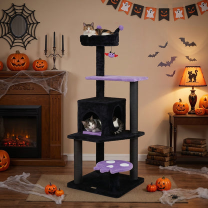 57-inch spooky gothic cat tree with platforms and scratching posts by GBruno Store, view 2