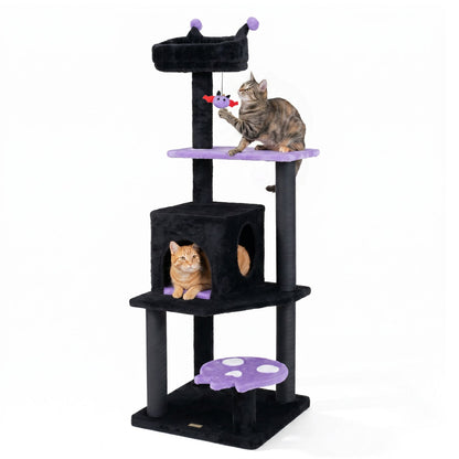 57-inch spooky gothic cat tree with platforms and scratching posts by GBruno Store, view 3
