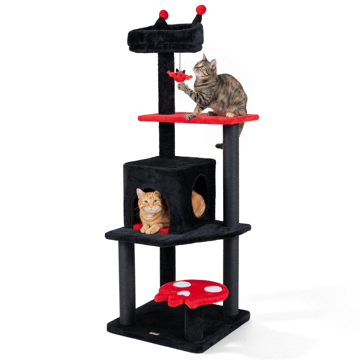 57-inch gothic cat tower with devil's ear perch, condo and spider toy by GBruno Store, view 11