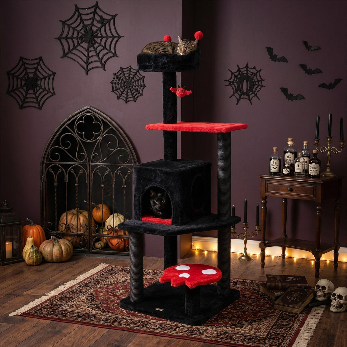 57-inch spooky gothic cat tree with platforms and scratching posts by GBruno Store, view 9