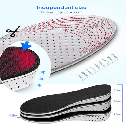Men Women Invisible Height Increase Insoles Heel Lift Taller Shoe by Puce Gaia