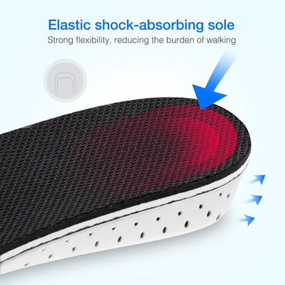 Men Women Invisible Height Increase Insoles Heel Lift Taller Shoe by Puce Gaia