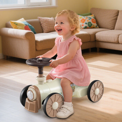 Ride on Toy with Steering Wheel and Train Whistle Sound Button by GBruno Store