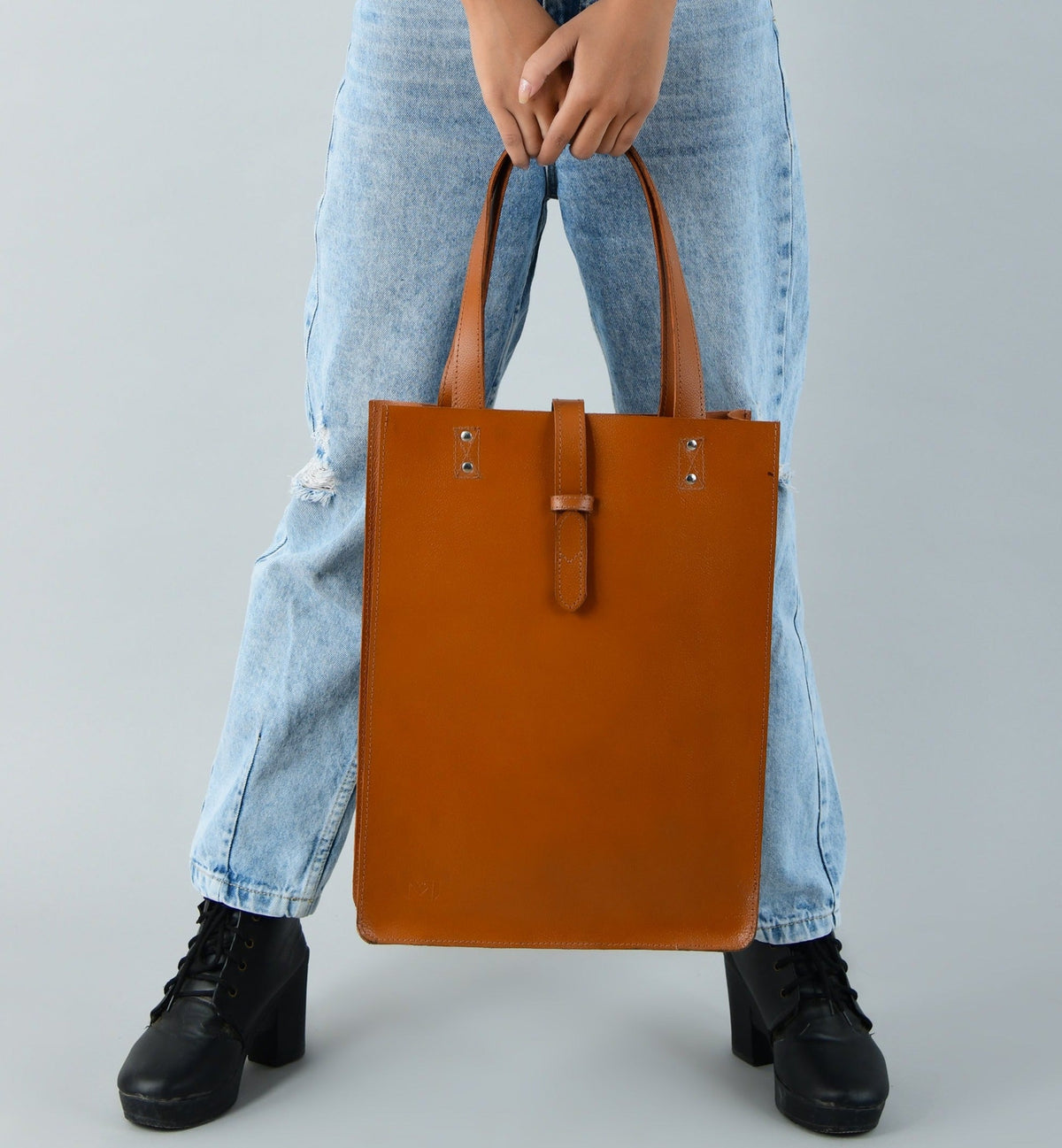 Chestnut Elegance Leather Tote by Classy Leather Bags
