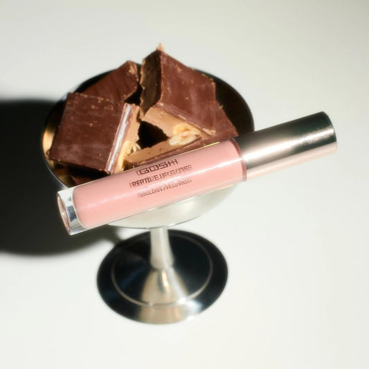 Gosh Peptide Lip Gloss in 008 Nougat for Plumper Lips 4ml by Beauty Care Bag