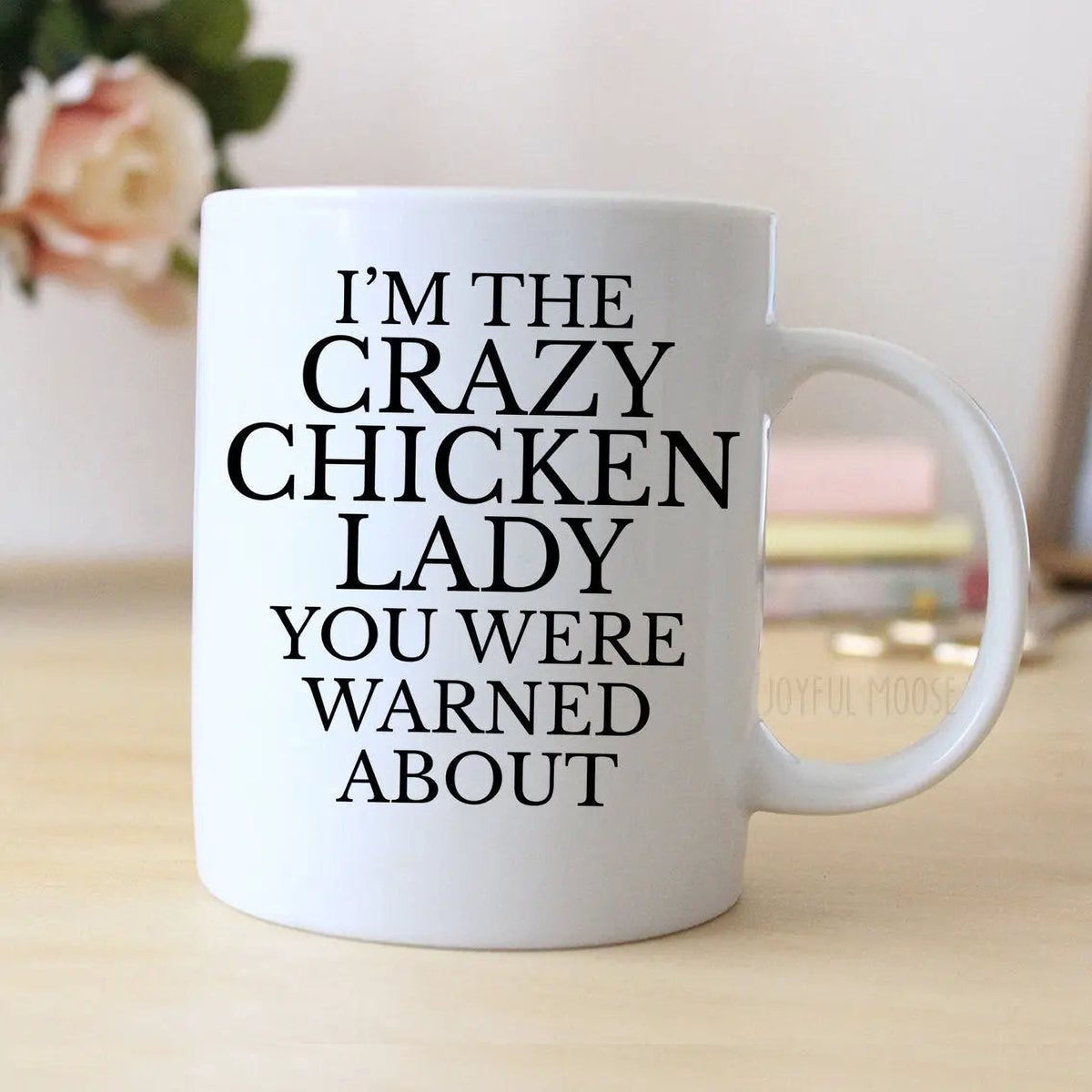 Funny Chicken Mug - Ceramic Coffee Cup | Dishwasher Safe, Microwave Safe Gift by Joyful Moose