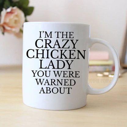 Funny Chicken Mug - Ceramic Coffee Cup | Dishwasher Safe, Microwave Safe Gift by Joyful Moose