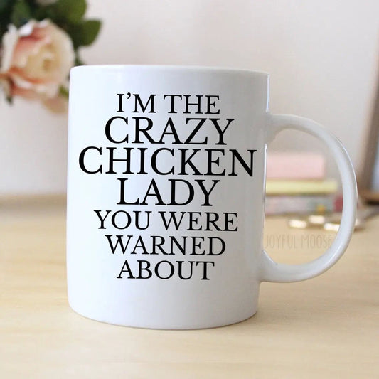 Funny Chicken Mug - Ceramic Coffee Cup | Dishwasher Safe, Microwave Safe Gift by Joyful Moose