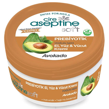 Cire Aseptine Soft Avocado Prebiotic Moisturizing Cream 300 ml by Beauty Care Bag