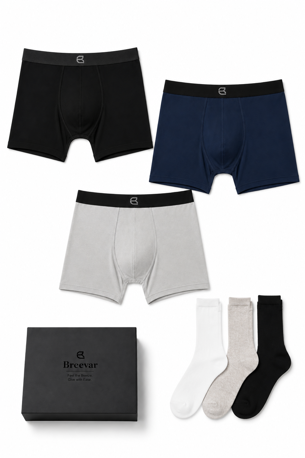 Naturally Better Underwear & Socks Essentials Gift Box by Breevar