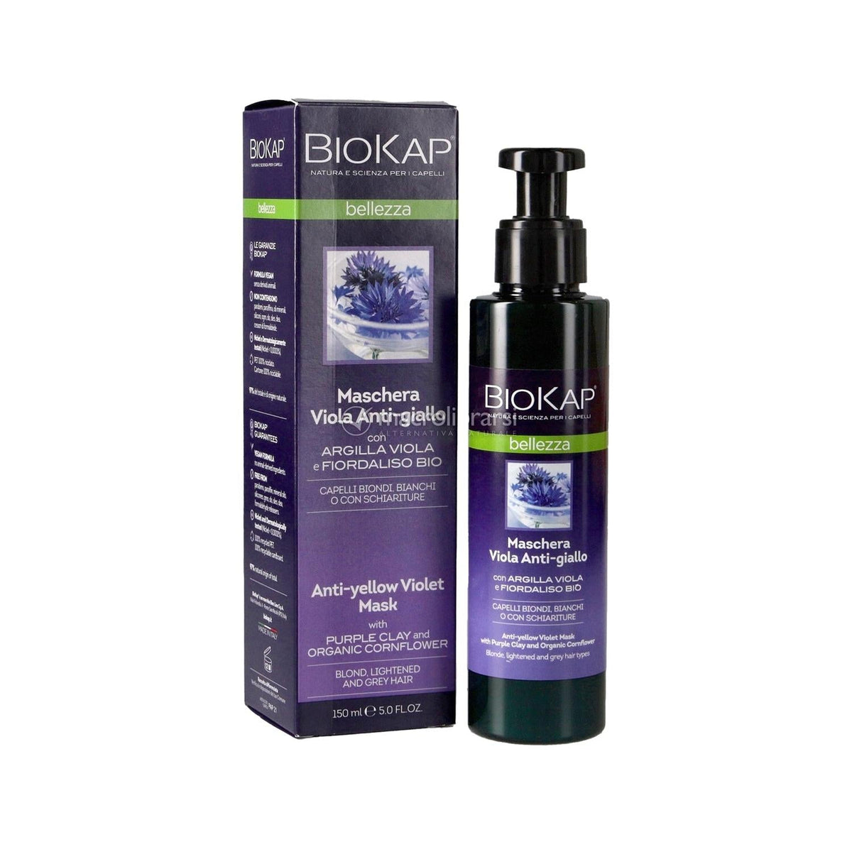 Biokap Bellezza Anti-Yellowing Purple Face Mask - 150ml, Even Skin Tone & Anti-Aging Benefits by Beauty Care Bag