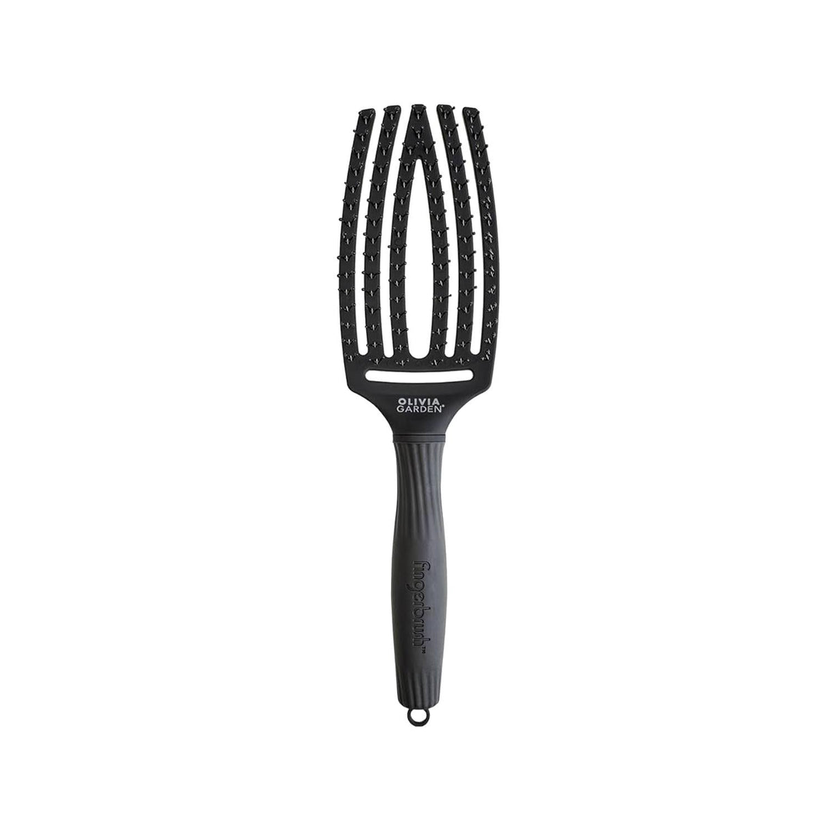 Olivia Garden Fingerbrush Care Iconic Double Bristles Black M - Gentle Oral Care for Kids & Adults by Beauty Care Bag
