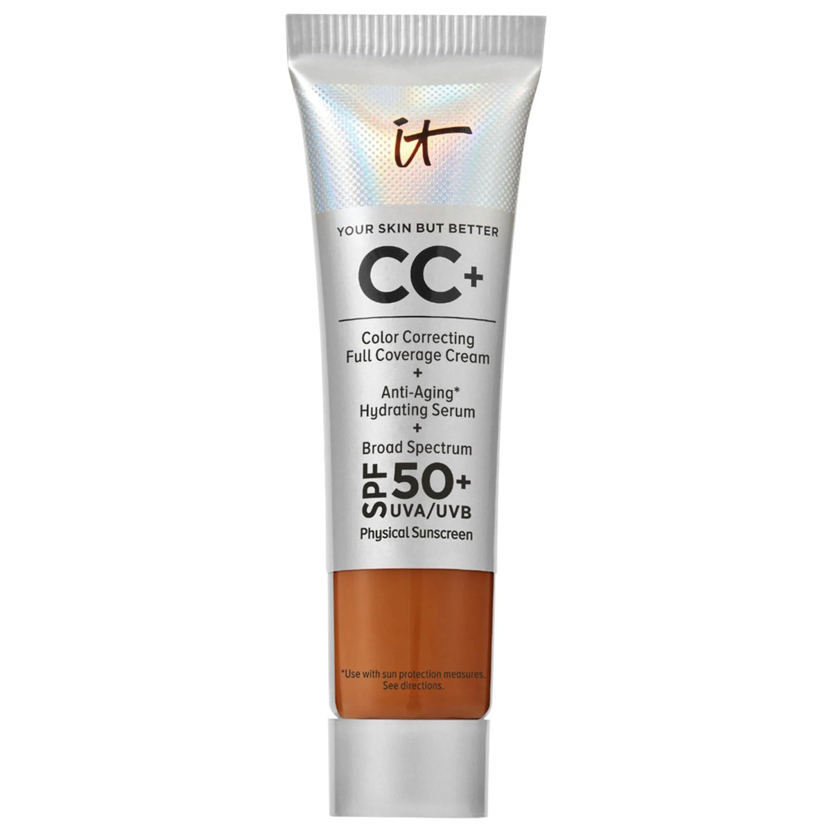 IT Cosmetics CC+ Cream Foundation SPF 50+: Full Coverage, Hydrating, Color Correcting, Anti-Aging - Vegan & Cruelty-Free by Beauty Care Bag