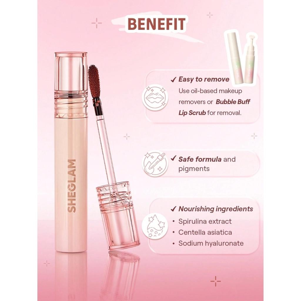 Sheglam Fall In Line Stain Lip Gloss in Brownie Points by Beauty Care Bag