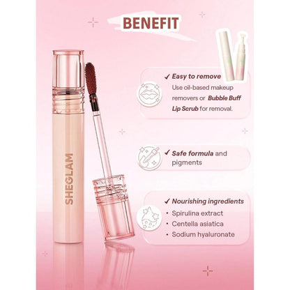 Sheglam Fall In Line Stain Lip Gloss in Brownie Points by Beauty Care Bag