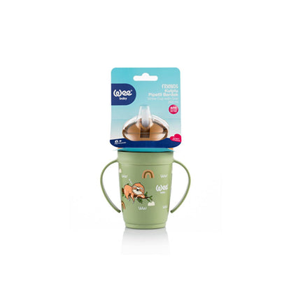 Wee Baby Friends Baby Sippy Cup with Soft Spout - 265 ml, Gentle on Gums, Easy Grip Handles, BPA Free by Beauty Care Bag