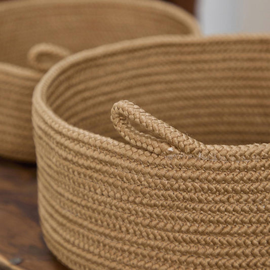 Coco Clementine 2-Piece Jute Storage Baskets Set - Eco-Friendly Home Organization Solution by Beauty Care Bag