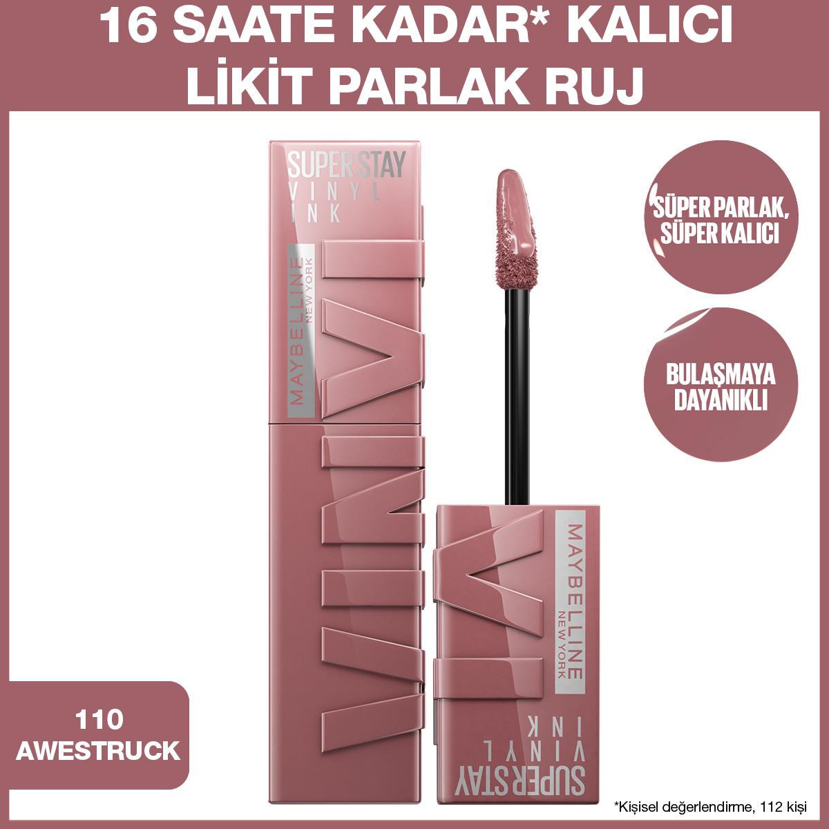 Maybelline New York Super Stay Vinyl Ink Liquid Lipstick - Long-Lasting High Shine Lip Color by Beauty Care Bag