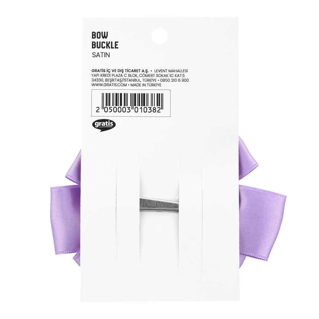 Eklips Purple Satin Bow Hair Clip Elegant Ribbon Accessory by Beauty Care Bag