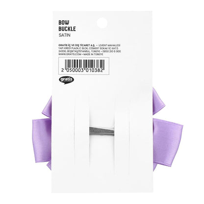Eklips Purple Satin Bow Hair Clip Elegant Ribbon Accessory by Beauty Care Bag