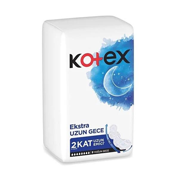 Kotex Extra Long Pads Night - Ultimate Leak Protection, Cotton Feel Sanitary Pads for Feminine Hygiene & Confident Nights (9-Count) by Beauty Care Bag