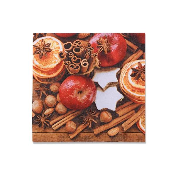 Alouette Christmas Cinnamon Apple Scented Napkins 20-Pack - Festive Tableware for Holiday Gatherings by Beauty Care Bag