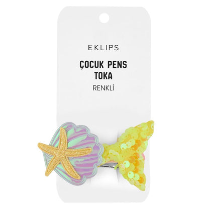 Eklips Oyster Fish Tail Kids Hair Clip Cute Hair Accessory 1 pc by Beauty Care Bag