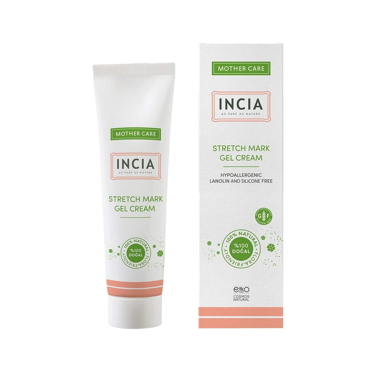 INCIA 100% Natural Stretch Mark Cream for Pregnant Women - 2.54 fl oz by Beauty Care Bag