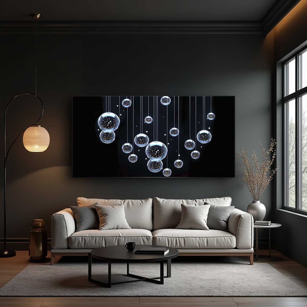 Modern Abstract Bubbles Wall Art by Tailored Canvases