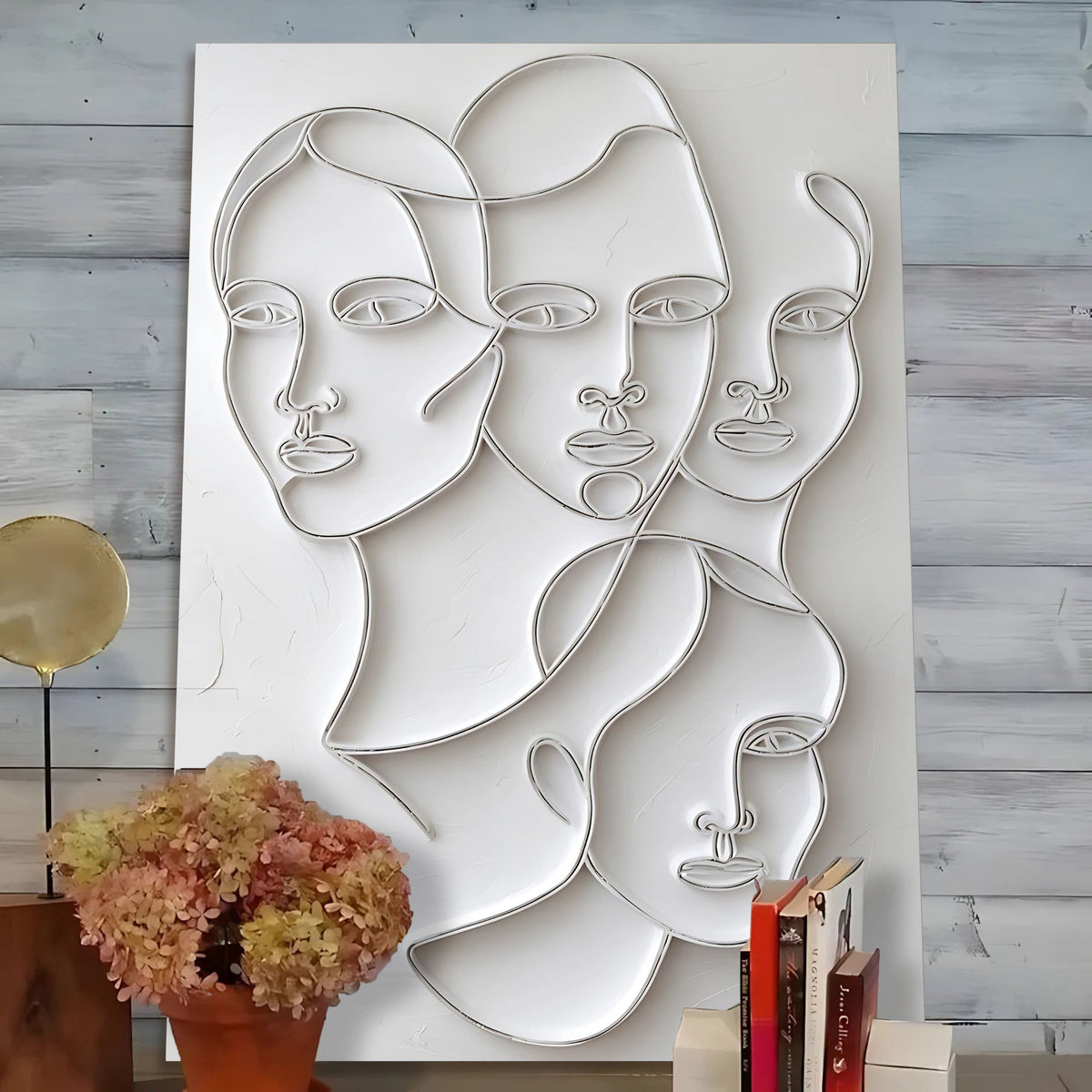 3D Minimalist Faces Wall Art canvas by Tailored Canvases, view 5