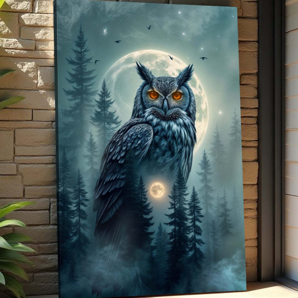 Owl Double Exposure Wall Art II by Tailored Canvases