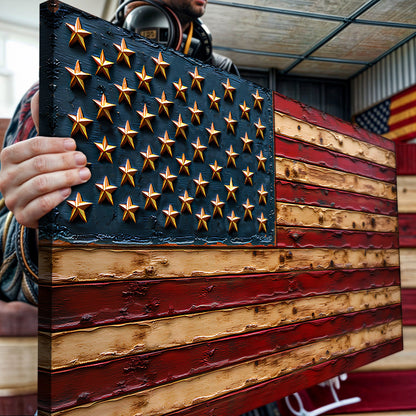 Old Glory American Flag Wall Art by Tailored Canvases