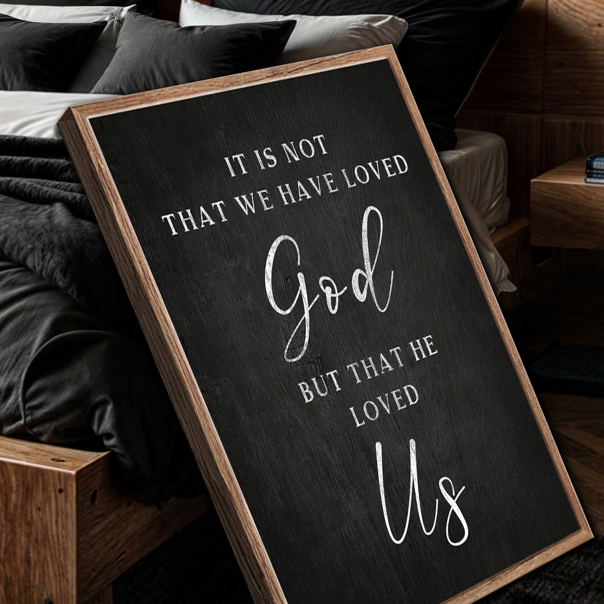 1 John 4:10 Faith Sign VI canvas wall sign by Tailored Canvases, view 5