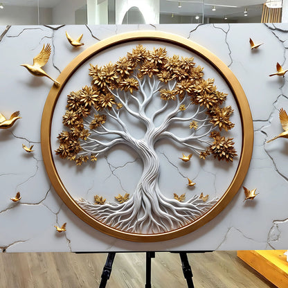 3D Celtic Tree of Life Wall Art, White canvas by Tailored Canvases, view 5