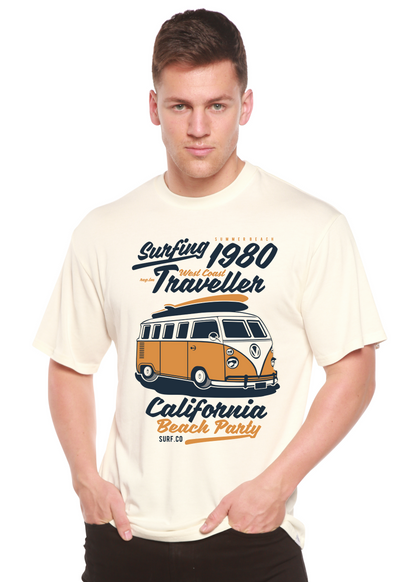 Surfing 1980 men's short sleeve graphic T-shirt in bamboo viscose and organic cotton