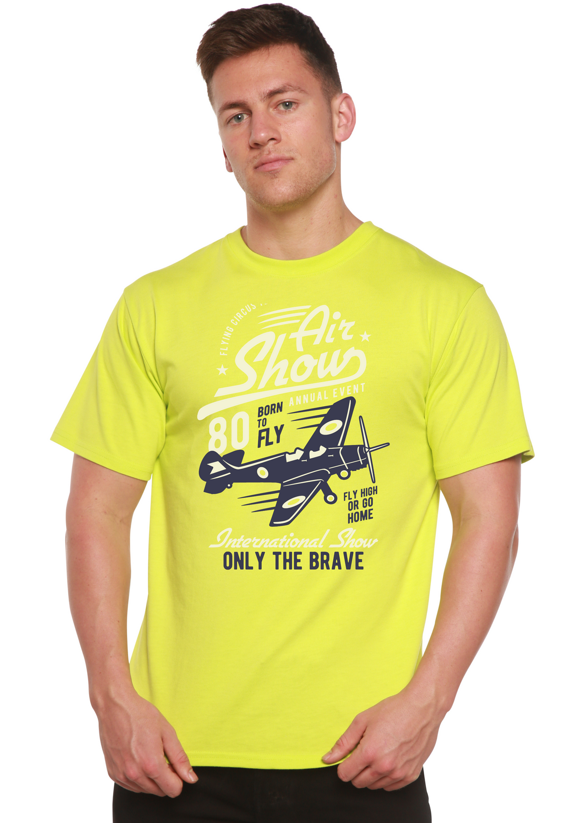 Air Show men's bamboo graphic T-shirt – view 7