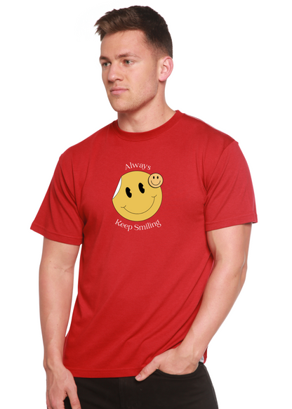 Always Keep Smiling men's bamboo graphic T-shirt – view 7